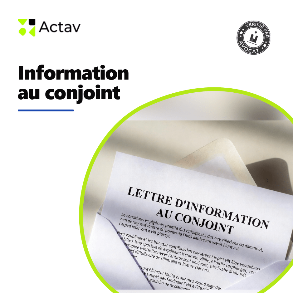 Modèle d'information au conjoint commun en biens à télécharger