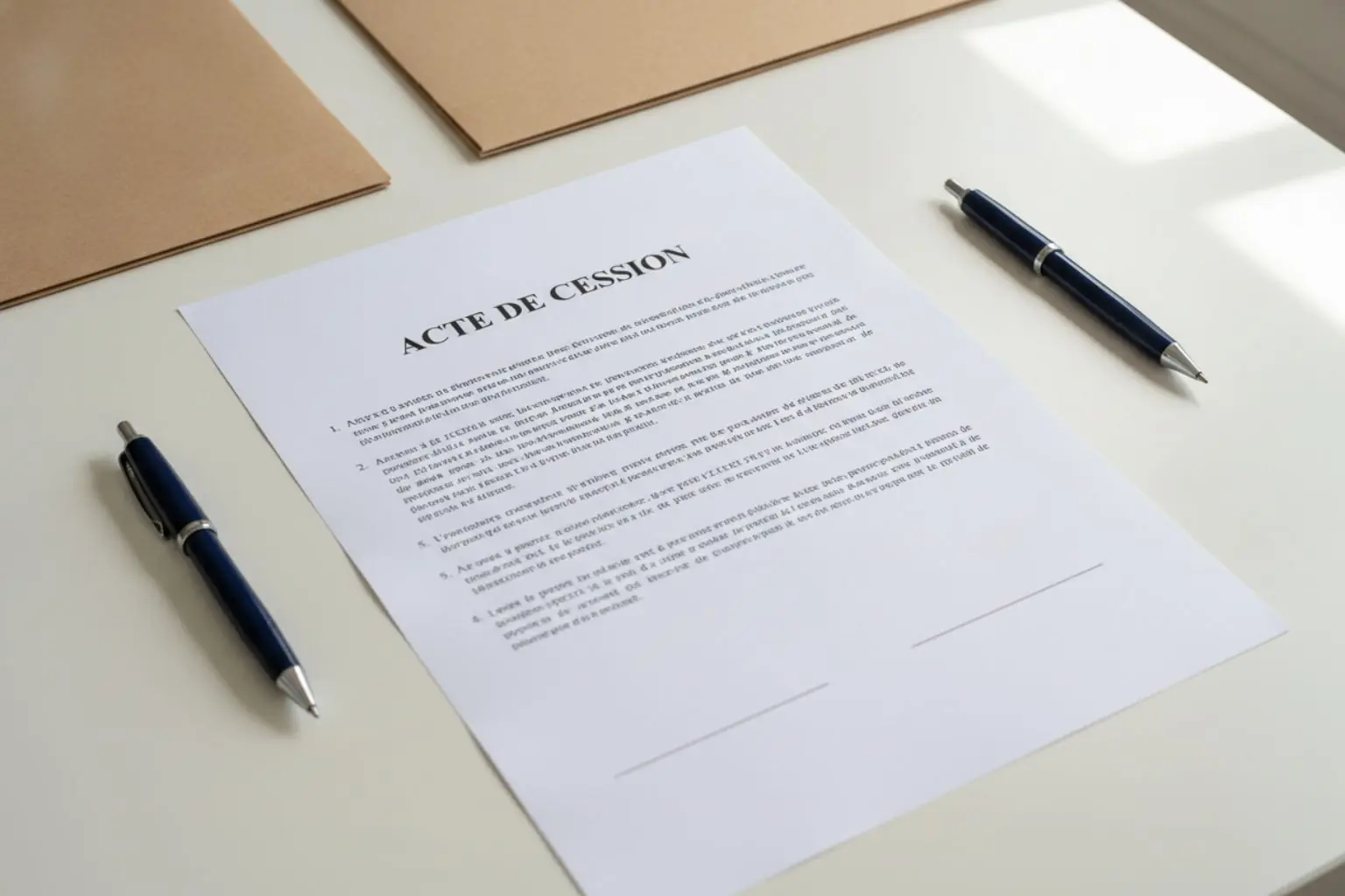 Acte de cession de parts sociales : modèle gratuit rédigé sous la direction d'un avocat