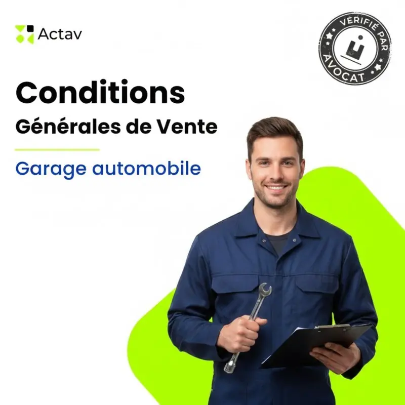 CGV garage automobile — modèle rédigé par avocat Actav, format Word modifiable