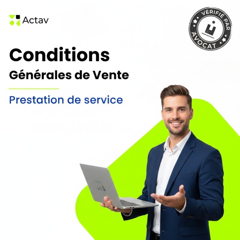 CGV prestation de service — modèle rédigé par avocat Actav, format Word modifiable