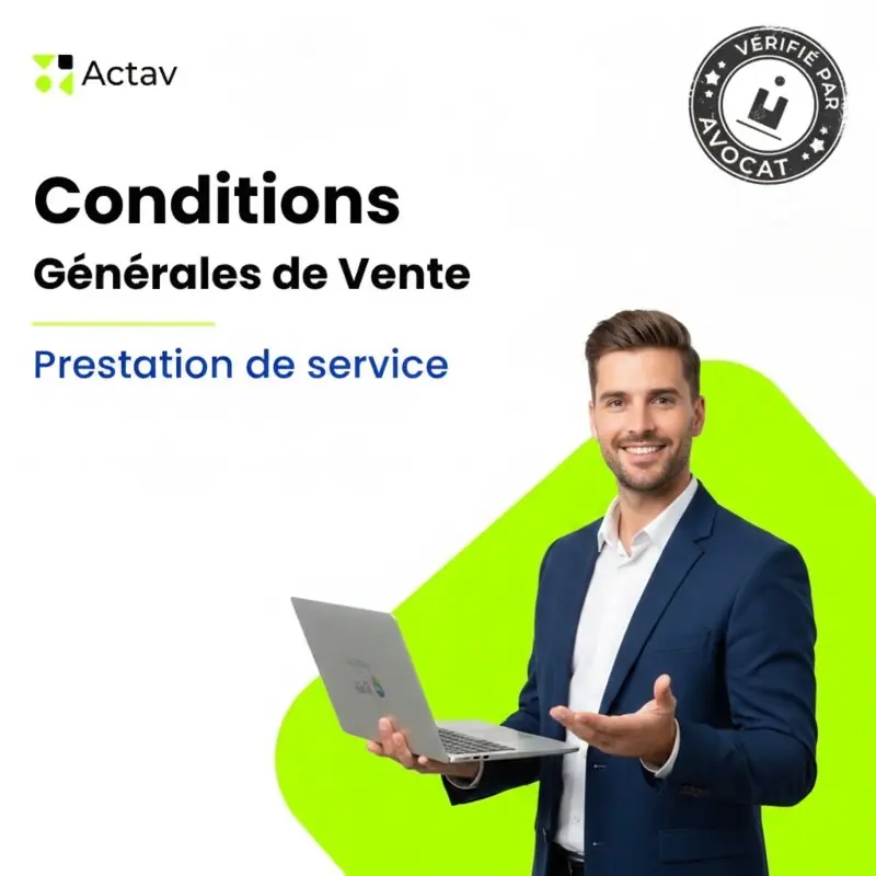 CGV prestation de service — modèle rédigé par avocat Actav, format Word modifiable