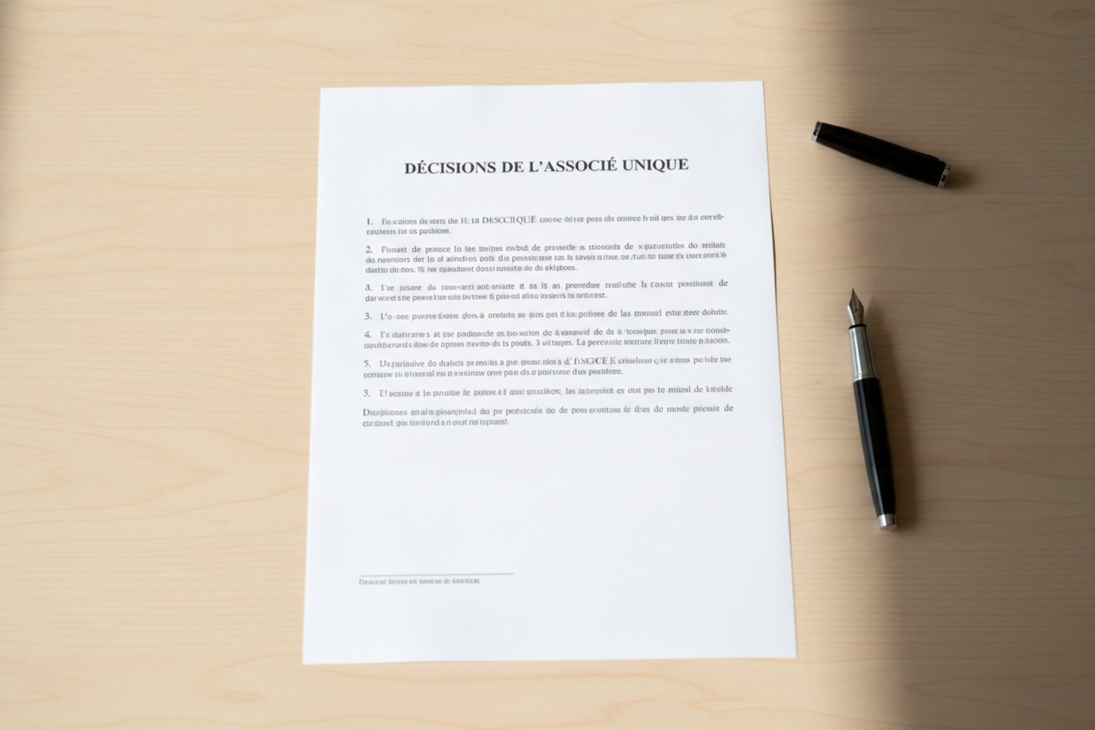 Décision associé unique : aperçu du document type à télécharger en Word et PDF
