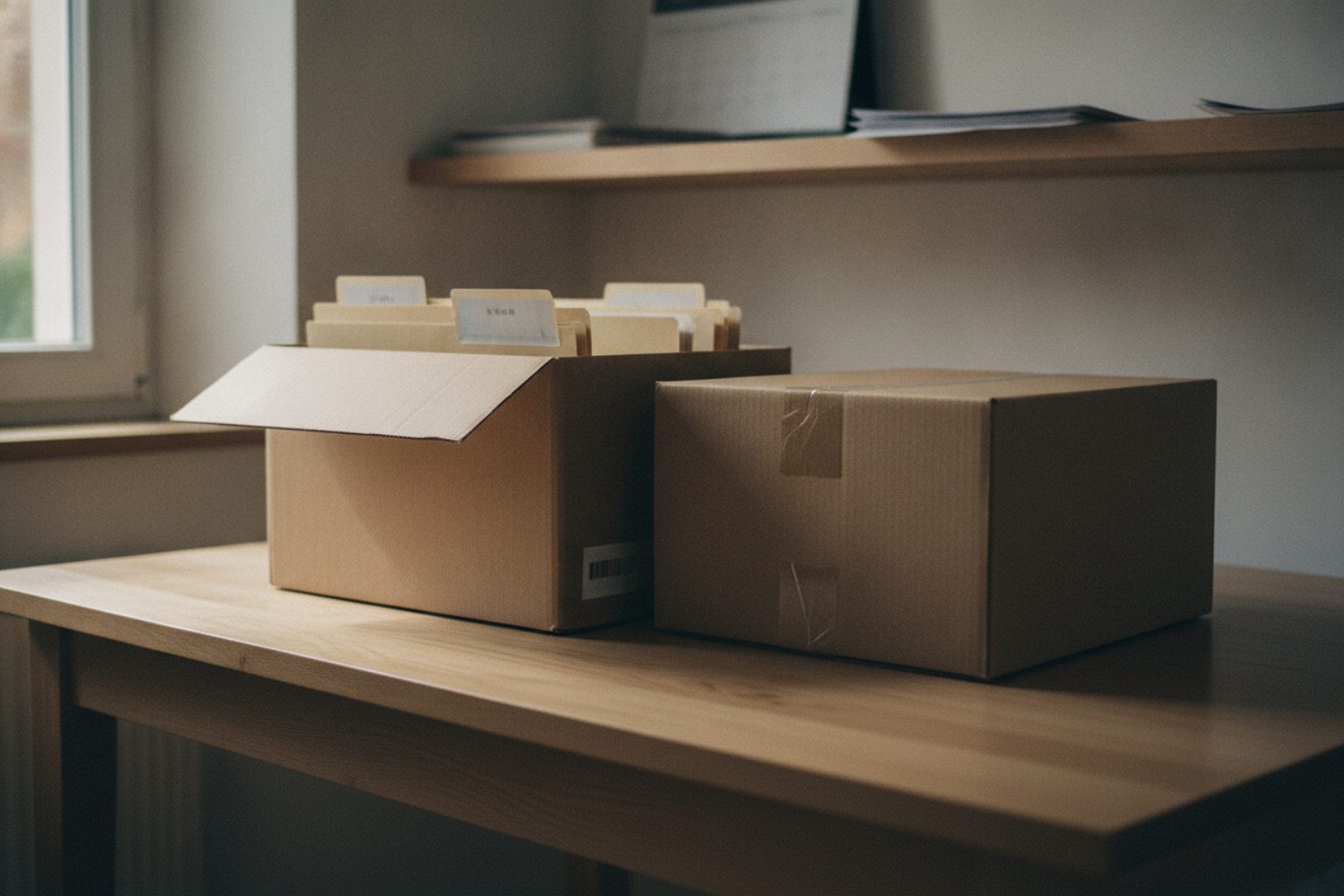 Délai de conservation des documents : cartons d'archives et dossiers classés