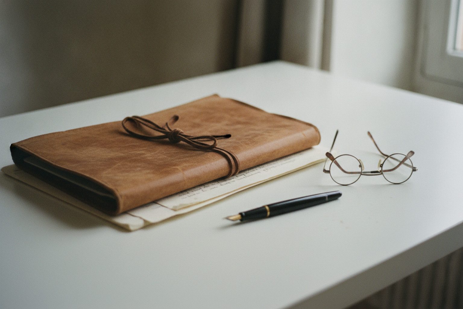 Délai succession : dossier notarial, stylo plume et lunettes sur un bureau