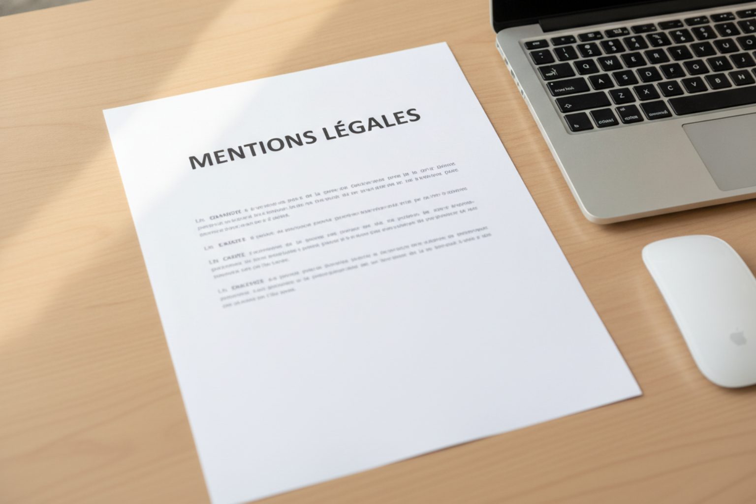 Mentions légales exemple : aperçu du document type à télécharger en Word et PDF