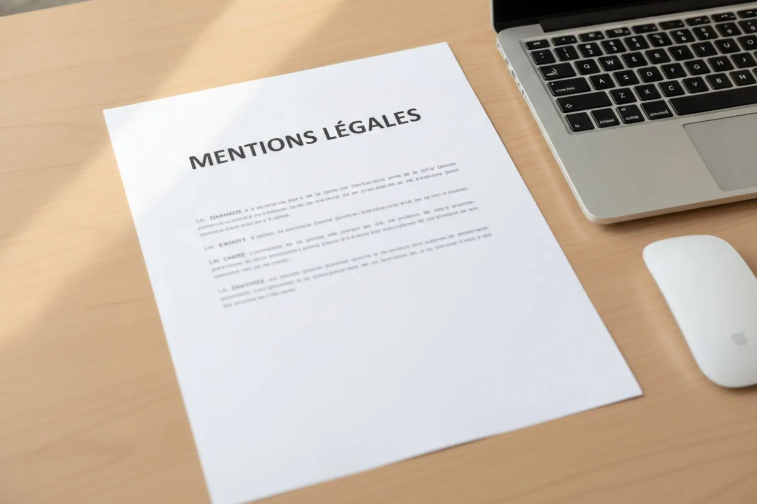 Mentions légales exemple : aperçu du document type à télécharger en Word et PDF