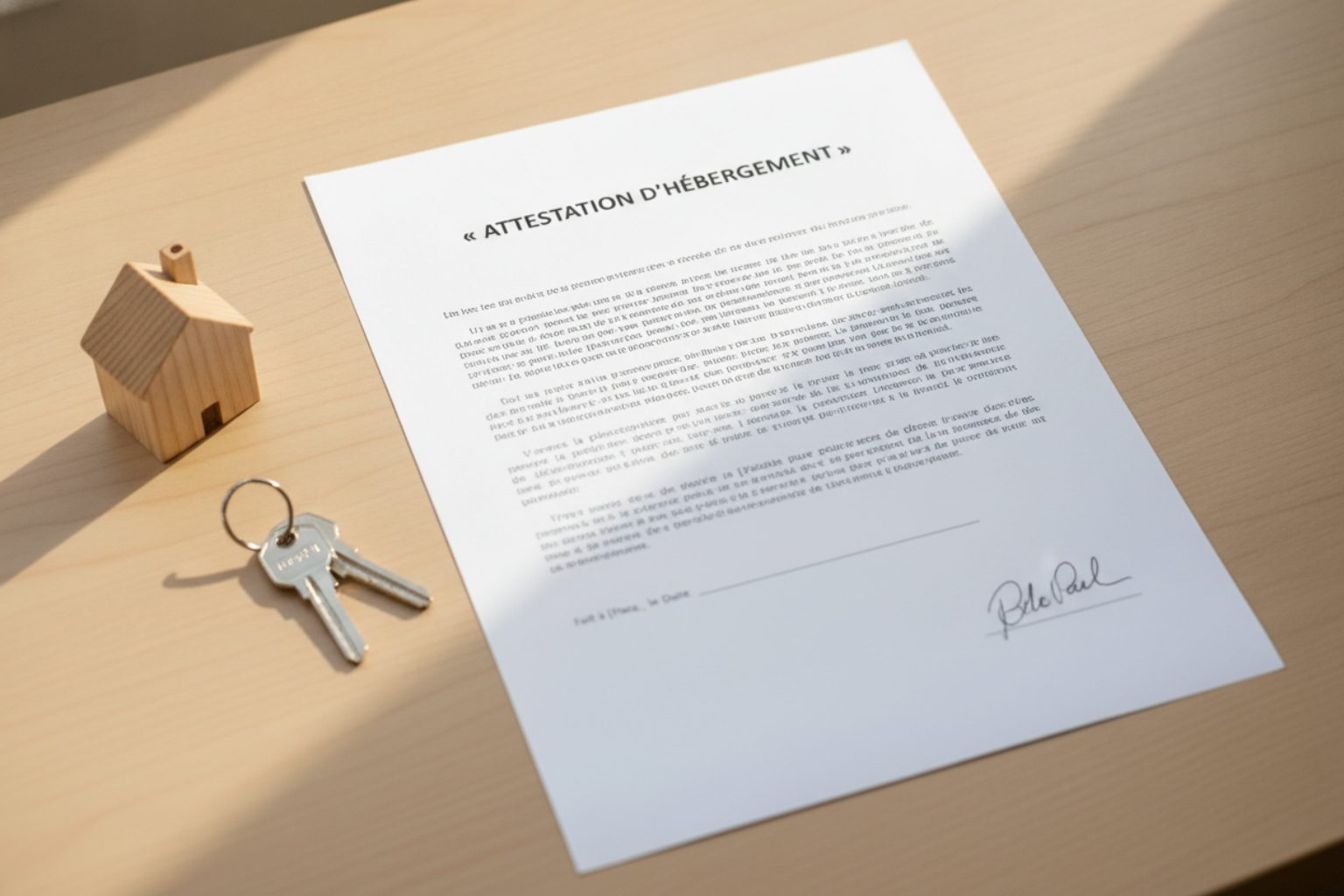Modèle attestation d'hébergement : aperçu de l'attestation type à télécharger en Word et PDF