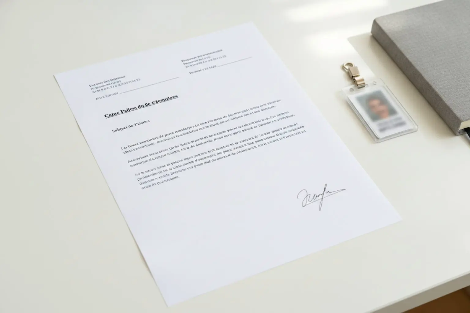 Modèle lettre de démission : aperçu de la lettre type à télécharger en Word et PDF